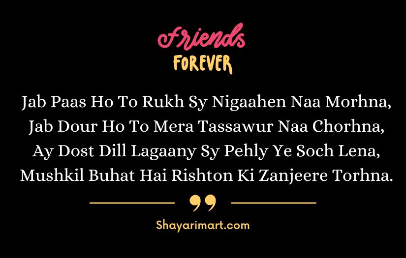 Best Friend Shayari in English