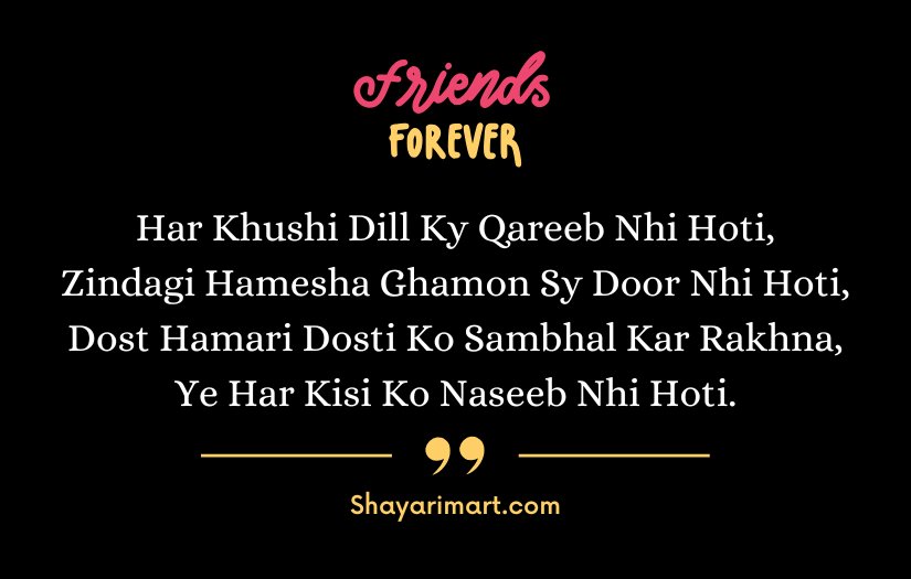 Best Friend Shayari in English