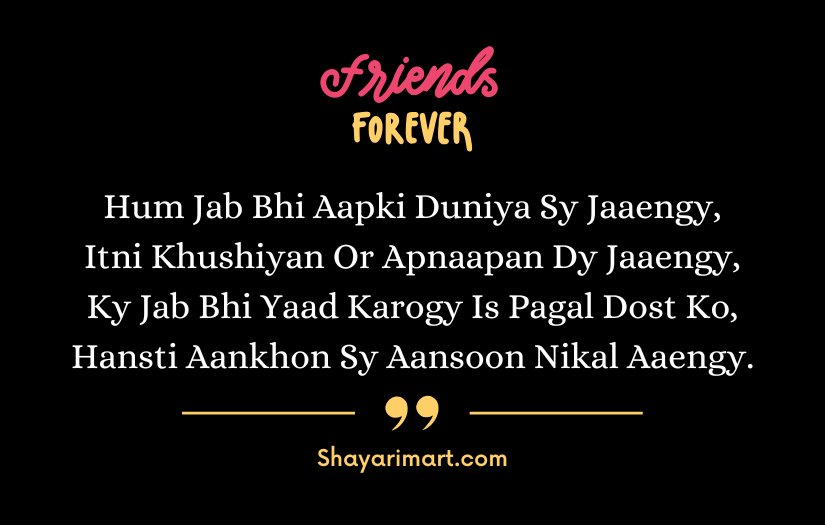 Best Friend Shayari in English